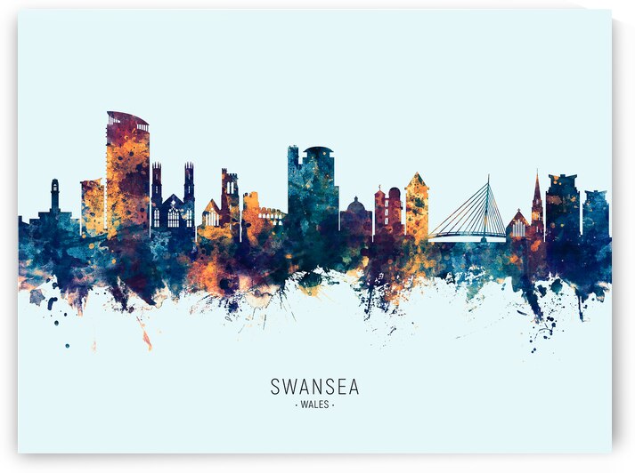 Swansea Wales Skyline by Michael Tompsett