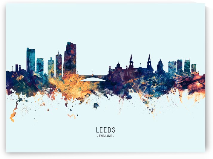 Leeds England Skyline by Michael Tompsett
