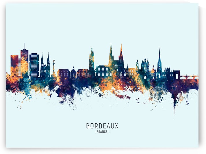 Bordeaux France Skyline by Michael Tompsett