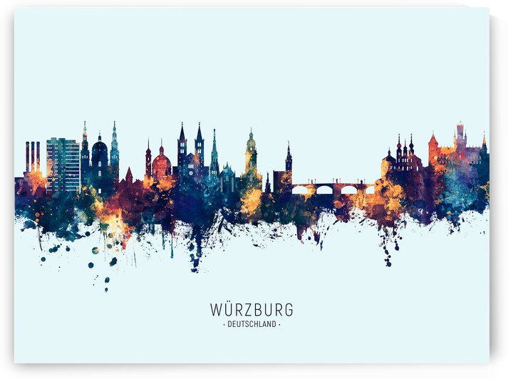 Wurzburg Germany Skyline by Michael Tompsett