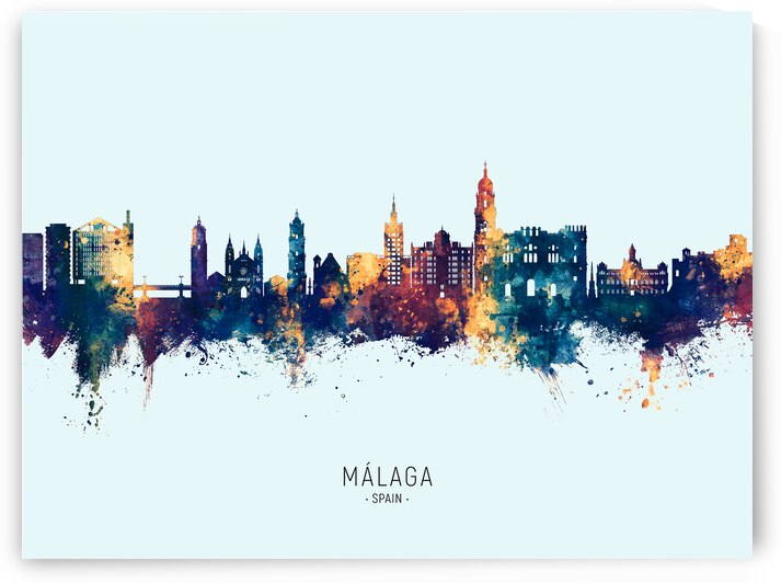 Malaga Spain Skyline by Michael Tompsett