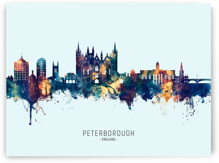 Peterborough England Skyline by Michael Tompsett