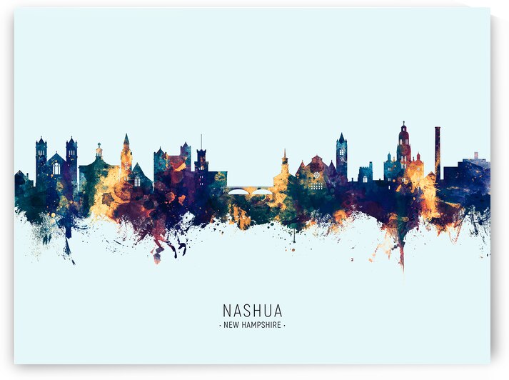 Nashua New Hampshire Skyline by Michael Tompsett