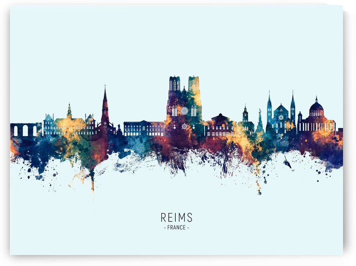 Reims France Skyline by Michael Tompsett