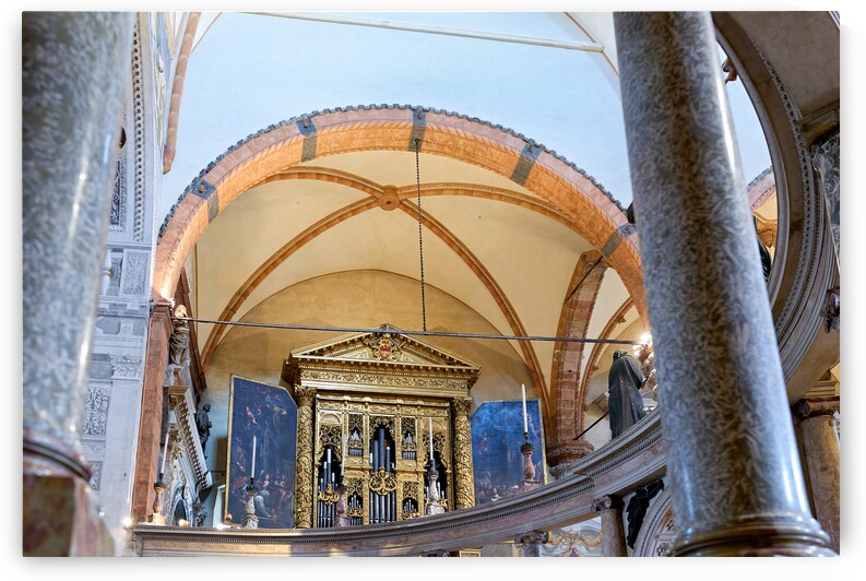 Verona Veneto Italy. Verona Cathedral Duomo di Verona. The organ by Marco Brivio