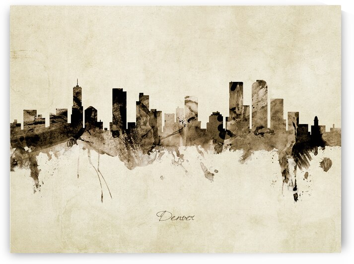 Denver Colorado Skyline by Michael Tompsett