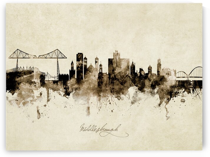 Middlesbrough England Skyline by Michael Tompsett