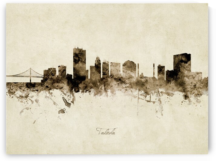Toledo Ohio Skyline by Michael Tompsett
