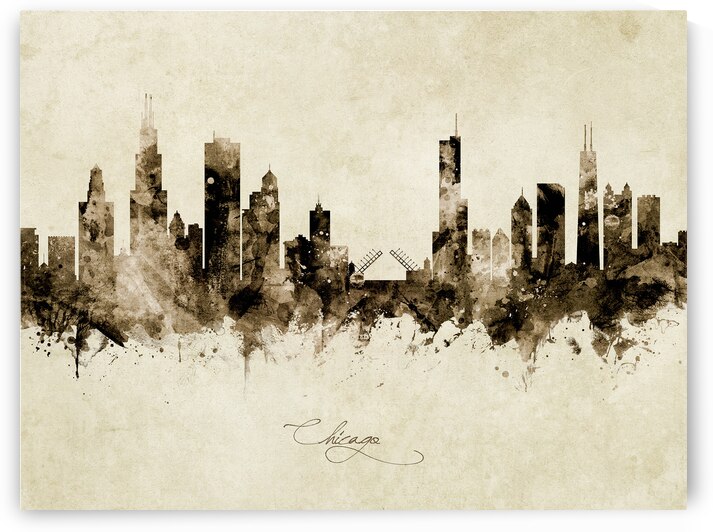 Chicago Illinois Skyline by Michael Tompsett