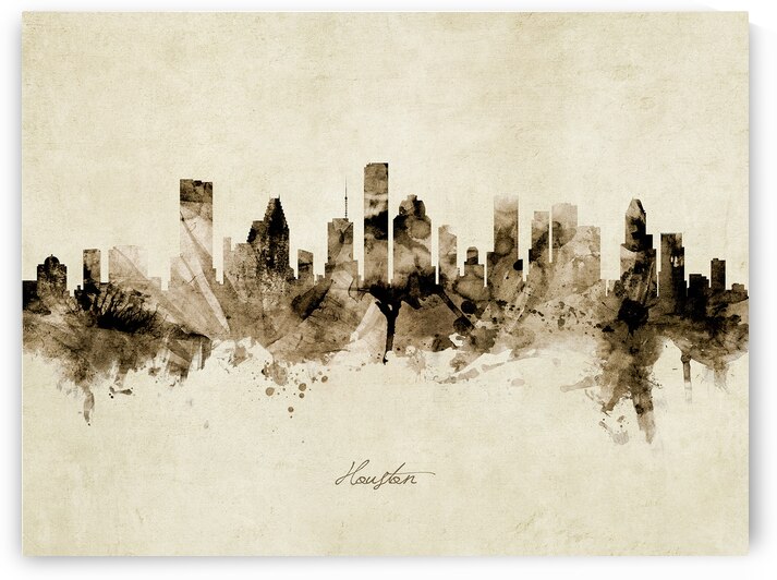 Houston Texas Skyline by Michael Tompsett