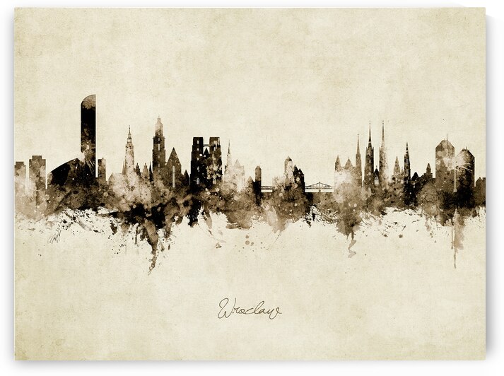 Wroclaw Poland Skyline by Michael Tompsett