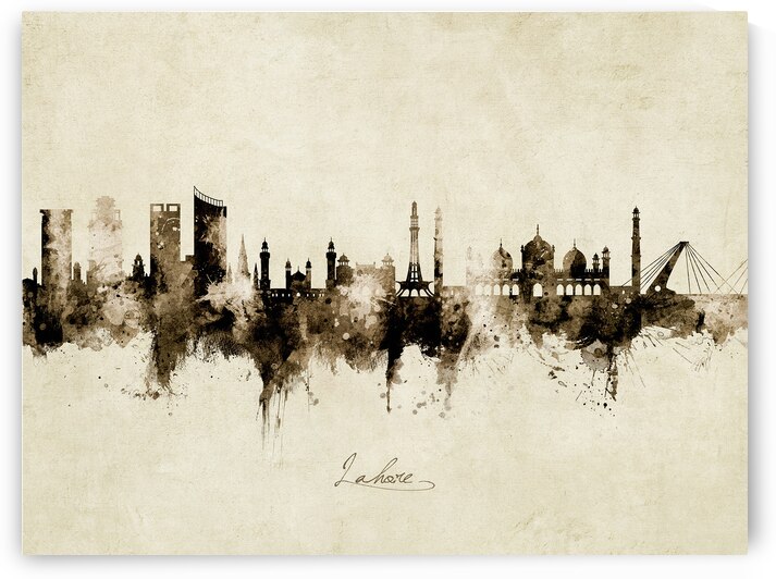 Lahore Pakistan Skyline by Michael Tompsett