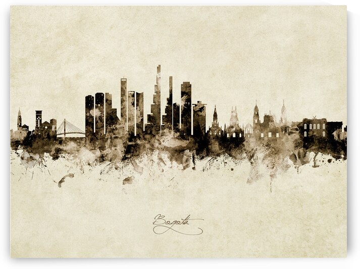 Bogota Colombia Skyline by Michael Tompsett