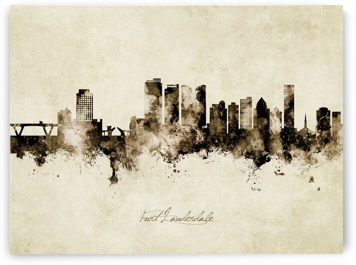 Fort Lauderdale Florida Skyline by Michael Tompsett