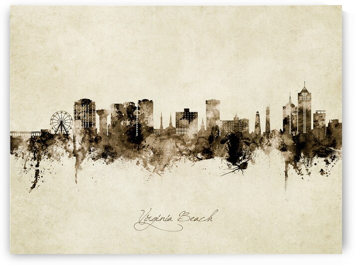 Virginia Beach Virginia Skyline by Michael Tompsett