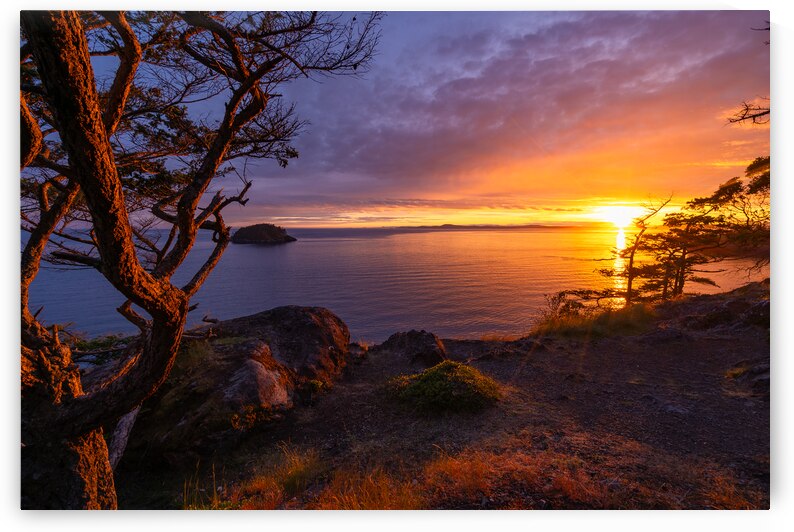 Sunset Above Lighthouse Point by Gary Skiff Photography