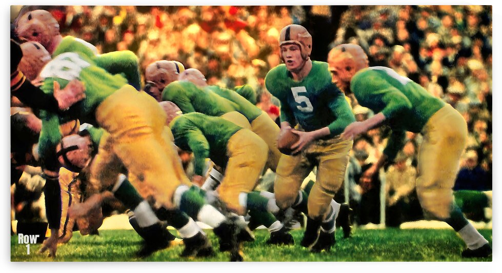 paul hornung notre dame football art by Row One Brand