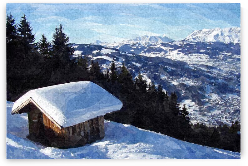 snow-capped hut by Steve Painter