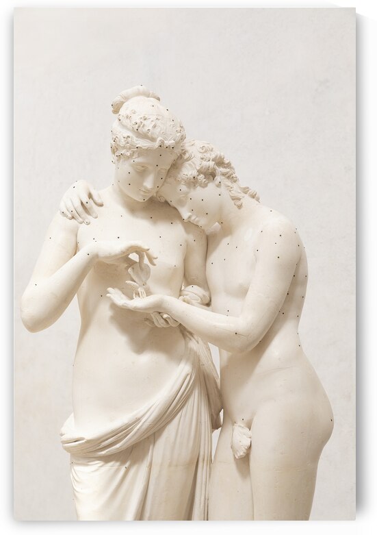 Cupid and Psyche statue by sculptor Antonio Canova 1800. Sensua by Paolo Modena