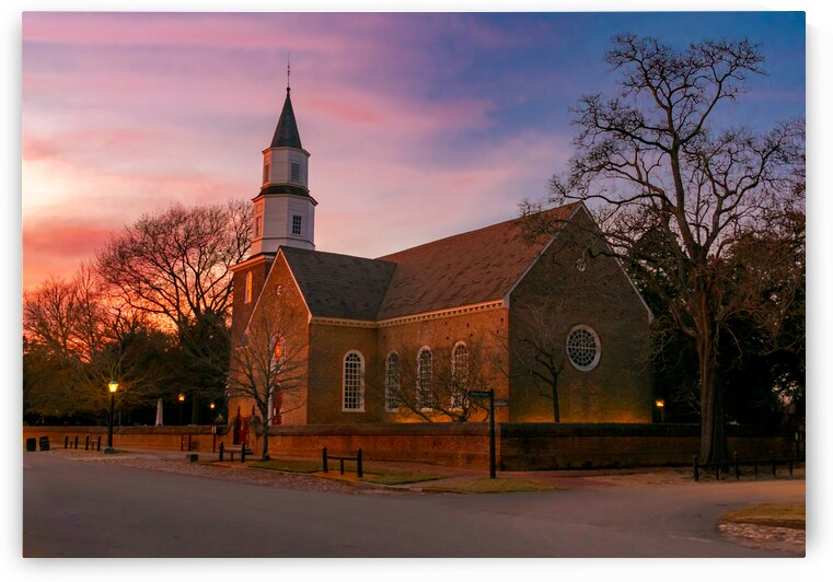 Bruton Parish Church Sunset by Norma Brandsberg Photography