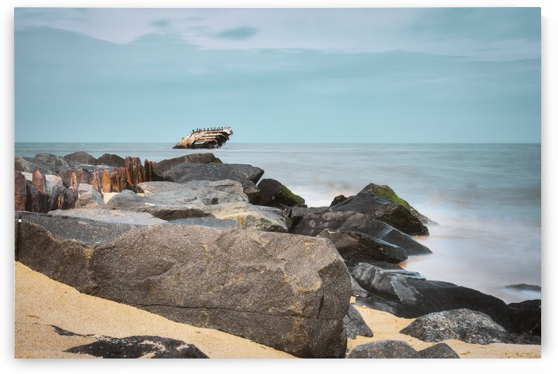 Sand Rocks and a Shipwreck by Jason Fink