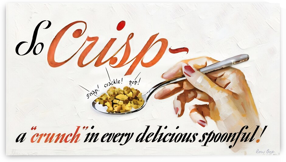 1939 kelloggs rice krispies ad art by Row One Brand