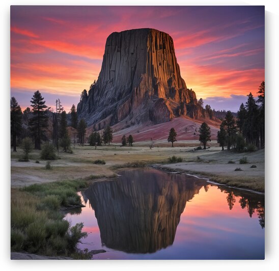 Devils Tower Sunet  by Modern Wall Artwork