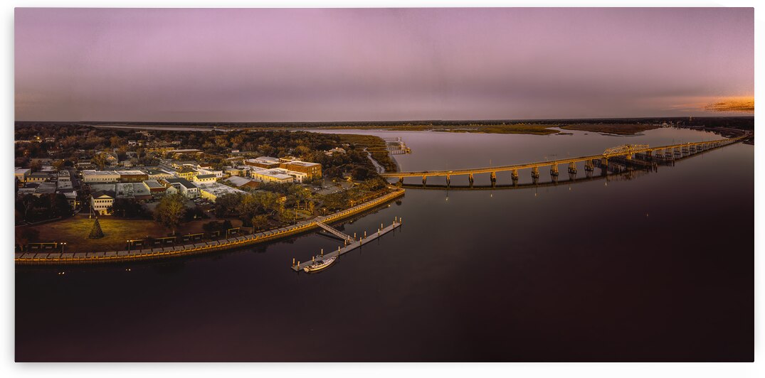 Beaufort Aerial Waterfront and Bridge by Norma Brandsberg Photography