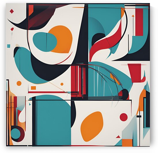 Like a Feather Med Century Modern  by Modern Wall Artwork