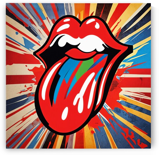Rolling Stones Modern Pop Art  by Modern Wall Artwork