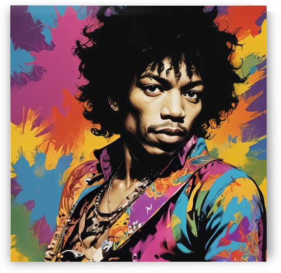 Jimi Hendrex Pop Art II by Modern Wall Artwork