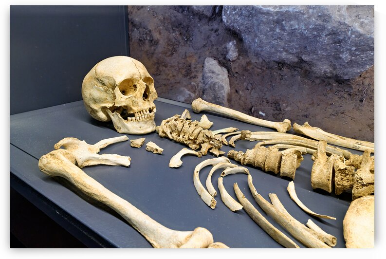 Volterra Tuscany Italy. Guarnacci Museum of Etruscan Artifacts. Remains of a tomb by Marco Brivio