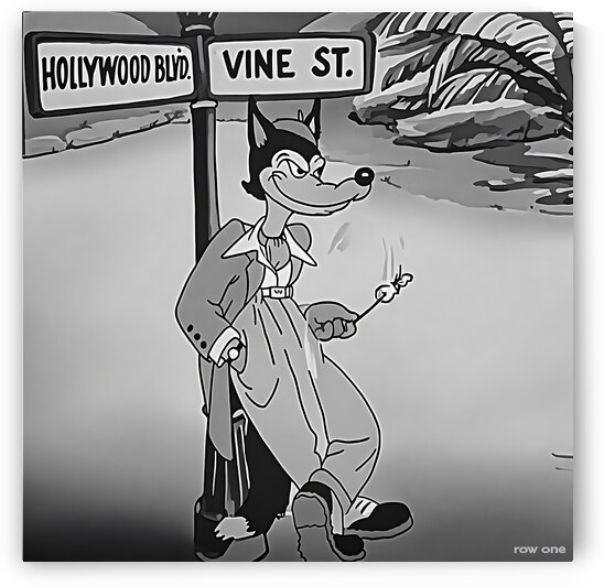The Hollywood Wolf Cartoon Art by Row One Brand