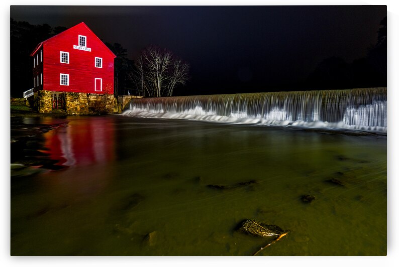Starrs Mill at night by Andy Crawford