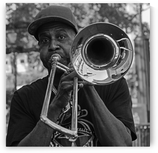 French Quarter Trombonist by Andy Crawford