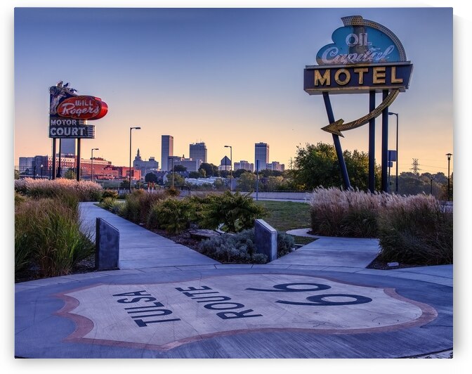 Andy Crawford Photography Tulsa Route 66 Neon Sign Park by Andy Crawford