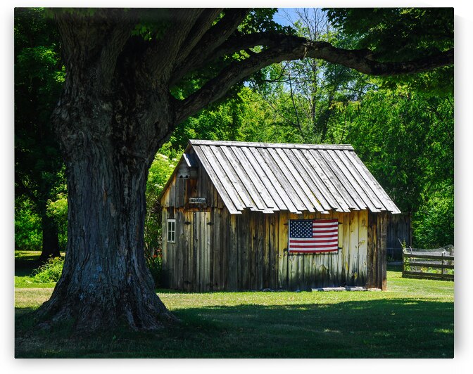 Patriotic Crook Farm Barn by Andy Crawford