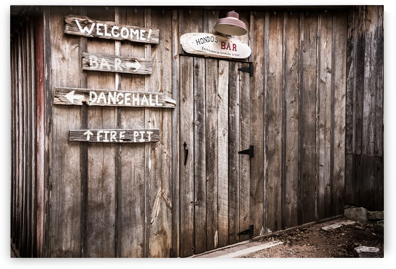 Hondos Bar at Luckenbach Texas by Andy Crawford