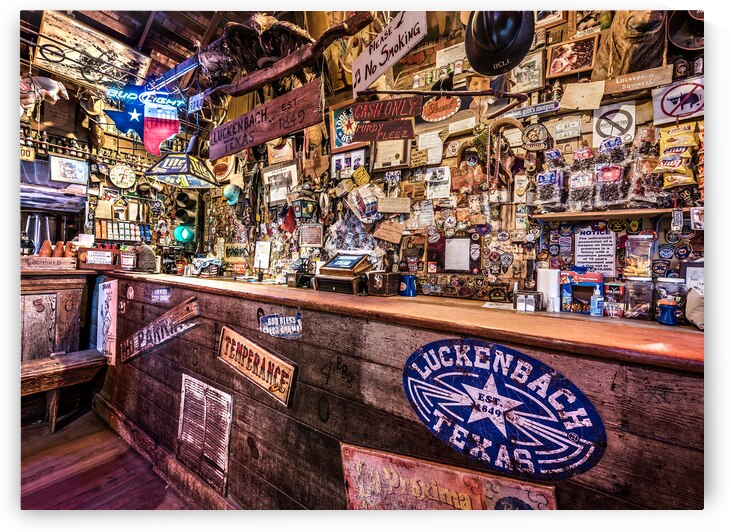 Luckenbach Bar by Andy Crawford