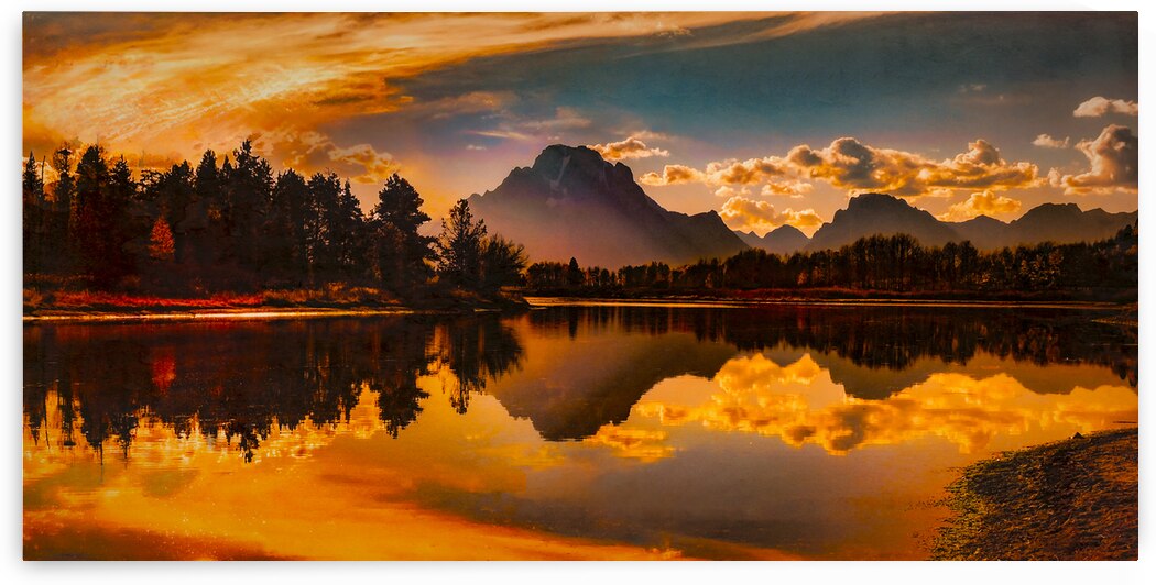 Ox Bow Bend and Mt Moran at Sunset by Norma Brandsberg Photography