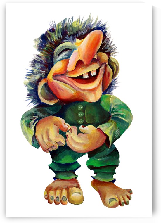 Cheerful Troll Spirit – Nordic Mischief A Forest Friend by Nisuris Art