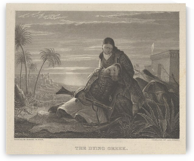 Asher Brown Durand   - The Dying Greek by TOPARTGALLERY