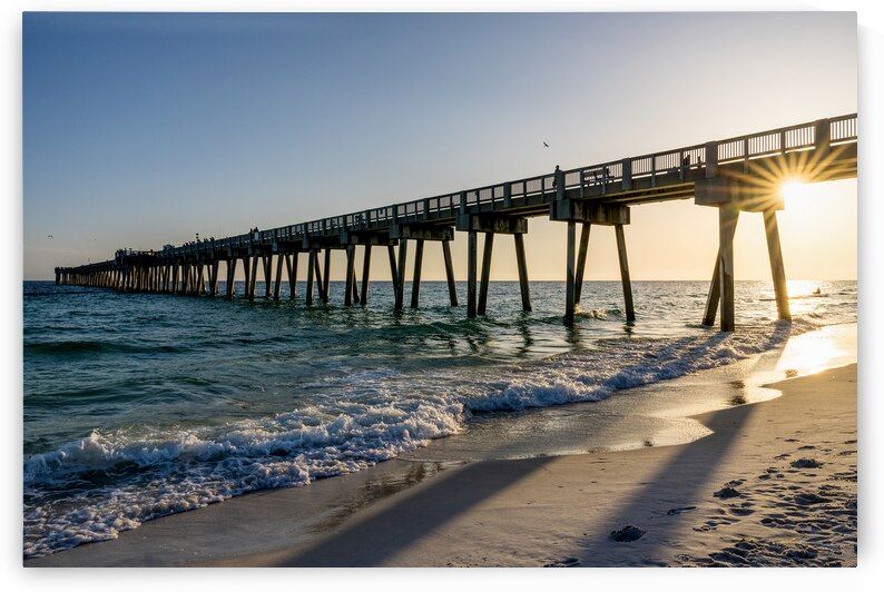 Sunburst Sunset MB Miller Pier Florida by Jennifer White