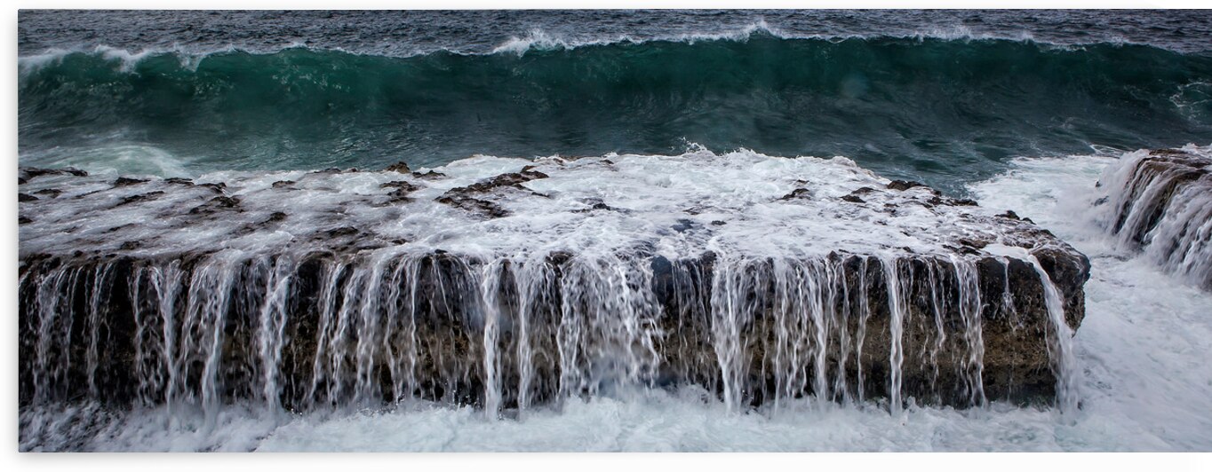 Ocean Wave Over Rock Shelf by Chirag Pandya