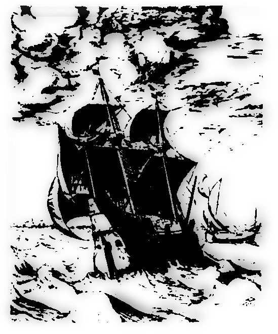 vintage ship line art boat vessel by Shamudy