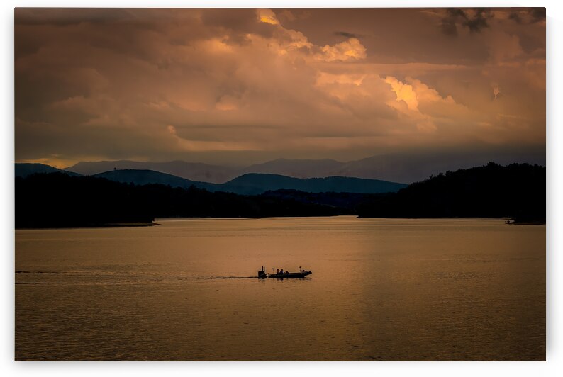 Smoky Mountains Douglas Lake  Sunset Silhouette by Norma Brandsberg Photography