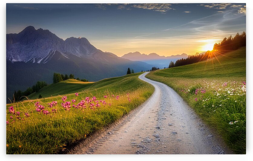 Sunrise in the Alps by Leighton Collins