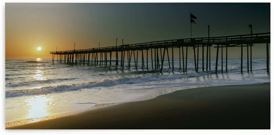Outer Banks OBX Pier Sunrise 1 by Norma Brandsberg Photography