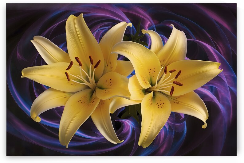 abstract image of vibrant yellow lilies 1 by StefanoPignataro
