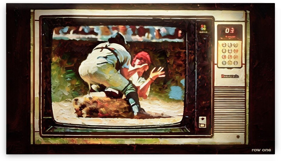 1970s baseball game on television by Row One Brand